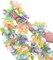 33FT Metallic Easter Tinsel Garland with Colorful Foil Twists and Confetti Accents – Perfect for Spring Decorations, Indoor or Outdoor Easter Parties, Doors, and Trees.